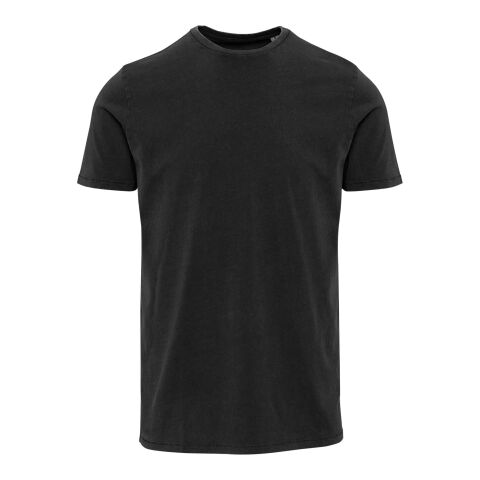 Nanaimo 160 g/m2 short sleeve washed men's t-shirt Standard | Solid black | L | No Branding | not available | not available | not available