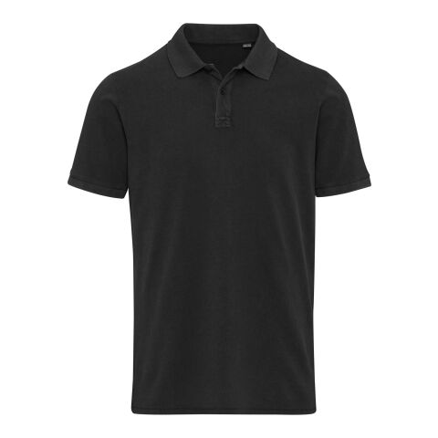 Calgary 200 g/m2 washed men's polo Standard | Solid black | XL | No Branding | not available | not available | not available