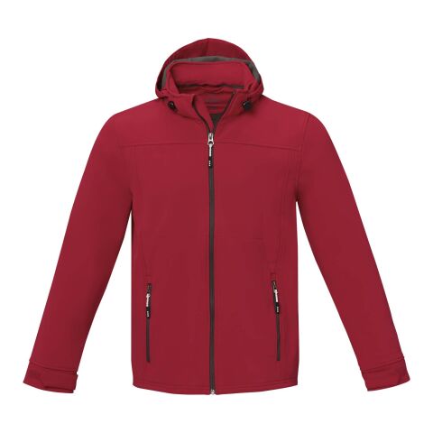 Langley men's GRS recycled softshell jacket Red | XS