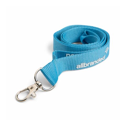 3D Printing Polyester Lanyards Custom Pantone Colour | Without Branding | 15 mm | Round carabiner | Without accessories | With Safety Break | Plastic Short Release Clip