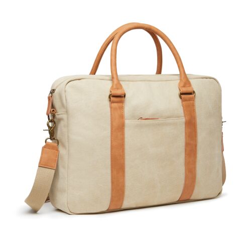 VINGA Bosler canvas computer bag brown | No Branding | not available | not available