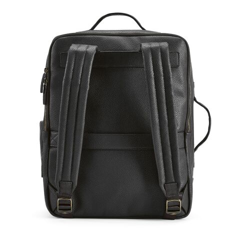 Paris Backpack 20L recycled Leather fits 17&quot; laptop Solid black | No Branding | not available | not available | not available