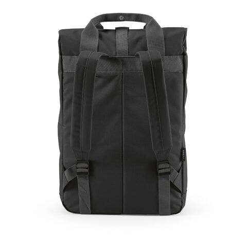 Warsaw Backpack 20L rPET. Roll top and buckle closure Solid black | No Branding | not available | not available | not available