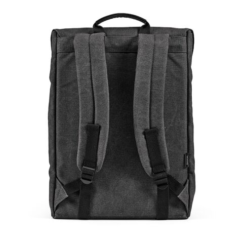 Prague Backpack 25L rCotton. Hook closure. Fits 17&quot; laptop Solid black | No Branding | not available | not available | not available