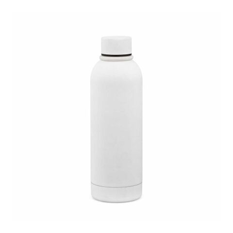 Hudson Bottle rSS 540ml. Double wall and leakproof. Rubber finish White