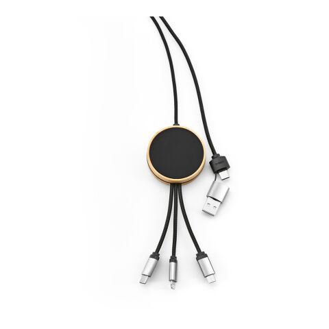 Feynman 5-in-1 Cable Bamboo and rPET. Backlit logo Solid black | No Branding | not available | not available | not available