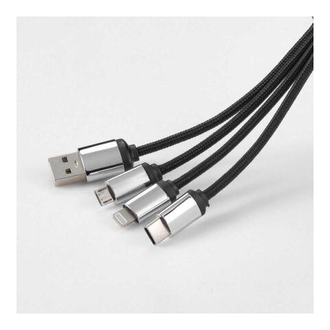 Boyle 4-in1 Cable rABS. 10W. with Keyring and Backlit logo Solid black