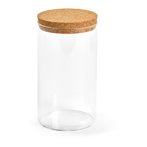 Magritte 1000 Canister Borosilicate Glass 1015ml. Cork lid Transparent | No Branding | not available | not available | not available