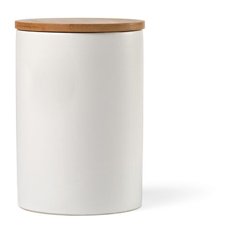 Munch 1000 Canister Ceramic 980ml. Bamboo lid white | No Branding | not available | not available | not available