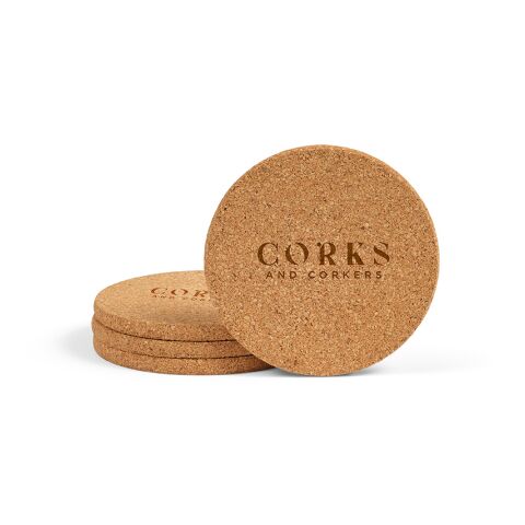 Modigliani Coasters Cork. Set of 4 Natural | No Branding | not available | not available | not available