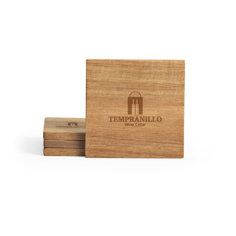 Velazquez Coasters Acacia Wood. Set of 4 Natural | No Branding | not available | not available | not available