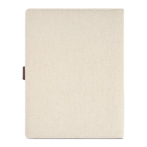 Eliot A4 Folder rCotton. 64 FSC sheet notepad and rPU closure Natural | No Branding | not available | not available | not available