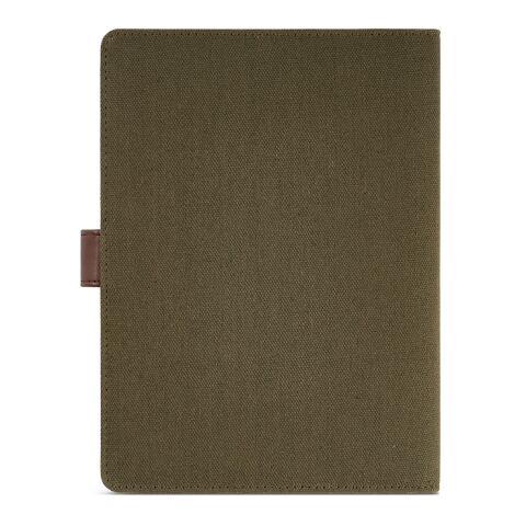 Eliot A5 Folder rCotton. 64 FSC sheet notepad and rPU closure Army green | No Branding | not available | not available | not available