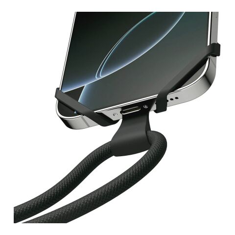 Infinity universal phone strap. rPET and silicone.  Solid black | No Branding | not available | not available | not available