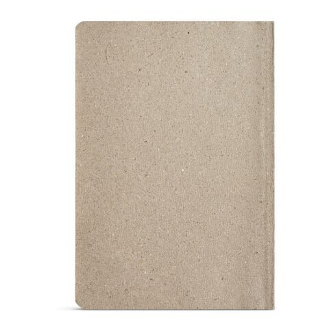 Poe A5 Notebook Flax cover. 80gsm recycled 196 pages Light grey | No Branding | not available | not available | not available