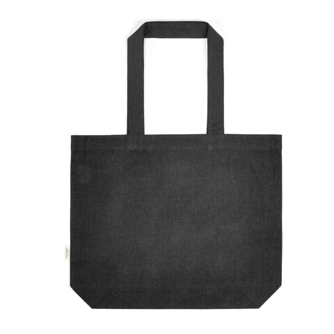 Blanc Shopping Bag rCotton 220gsm. 65cm handles and gusset Black