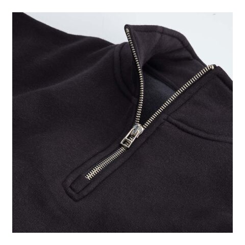 Malibu 1/4 zipper sweatshirt. Org. cotton, rCotton and rPET. Made in PT Black | No Branding | not available | not available | not available