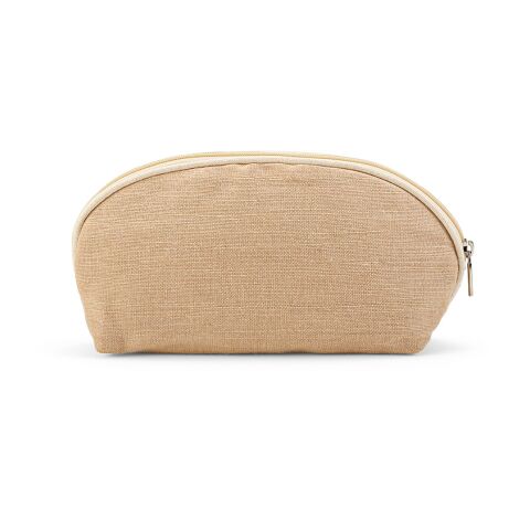 Dehli Toiletry Bag 1.5L 260gsm Jute with zipper Natural | No Branding | not available | not available | not available