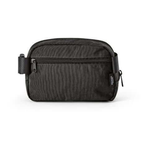 Singapore Waist Bag 1.5L rNylon. 2 pockets and adjustable waist strap Solid black