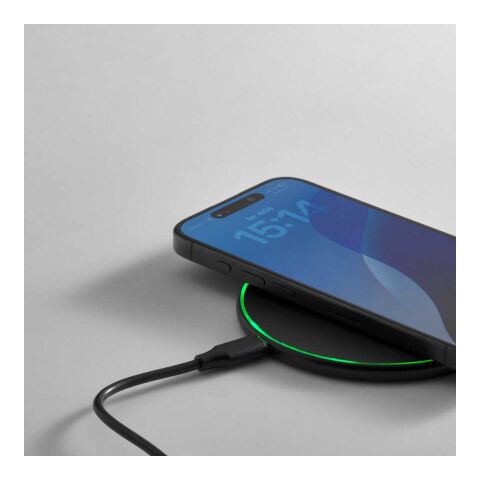Dirac Wireless Fast Charger rABS.15W. USB-C Port Solid black