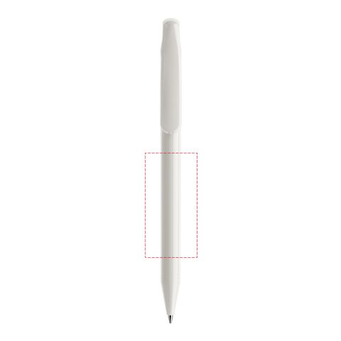 Prodir DS1 twist ballpoint pen polished white | Without Branding | Without Branding | Polished | Blue