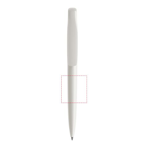 Prodir DS2 push ballpoint pen polished white | Without Branding | Without Branding | Polished | Black