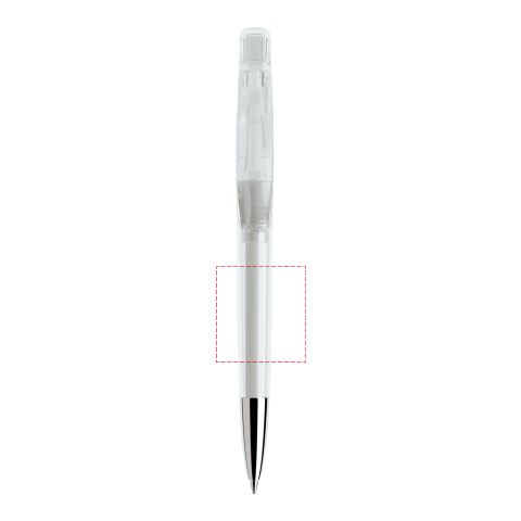 Prodir DS2 push ballpoint pen transparent Transparent | Without Branding | Without Branding | Chrome finish metal | Black