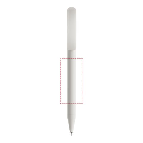 Prodir DS3 twist ballpoint pen matt white | Without Branding | Without Branding | matt | Blue