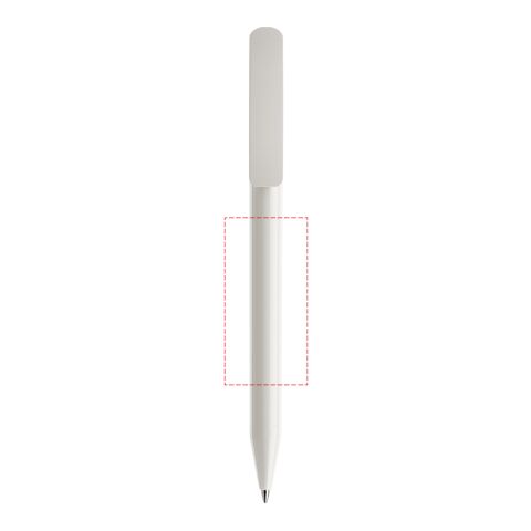 Prodir DS3 twist ballpoint pen polished white | Without Branding | Without Branding | Polished | Black