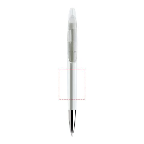 Prodir DS5 twist ballpoint pen transparent Transparent | Without Branding | Without Branding | Chrome finish metal | Black