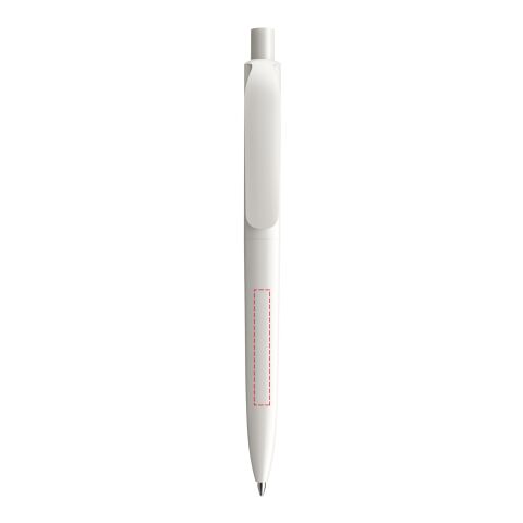 Prodir DS8 push ballpoint pen polished white | Without Branding | Without Branding | Blue