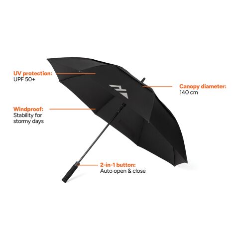 Nordic Drift Trail 27" AWARE™ RPET storm UPF 50+ proof Umbre black