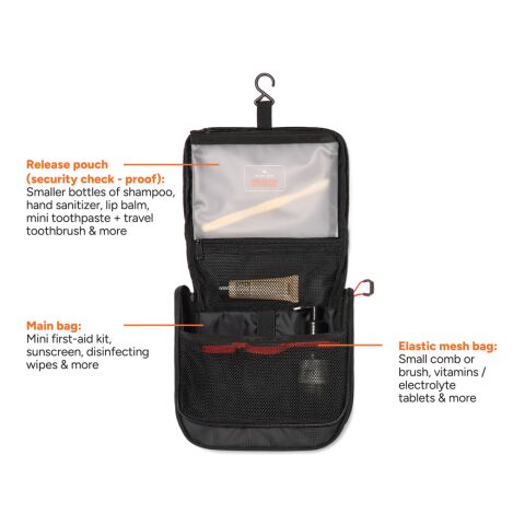Nordic Drift Trail RCS toiletry bag 3L black-orange | No Branding | not available | not available
