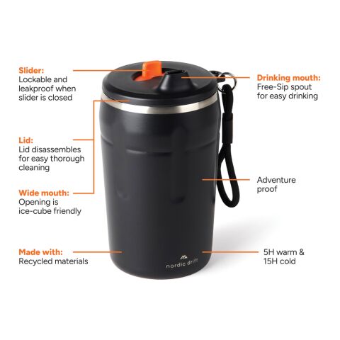 Nordic Drift Trail RCS Lockable And Leakproof Coffee Mug 350 black | No Branding | not available | not available