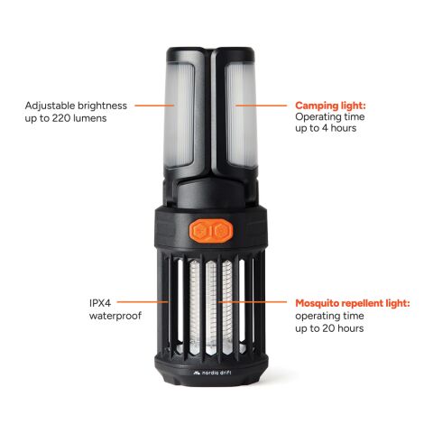 Nordic Drift Titan Portable mosquito repellent camping light black | No Branding | not available | not available
