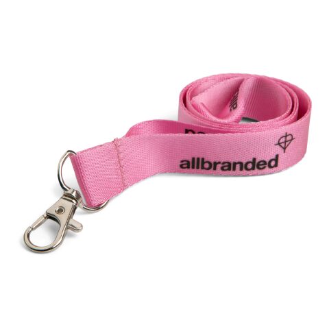 Nylon lanyards Custom Pantone Colour | Without Branding | 25 mm | Dog-Clip | Without accessories | With Safety Break | Plastic Short Release Clip