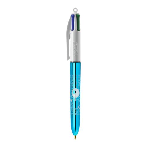 BIC 4 Colours Shine Pen White-metallic blue