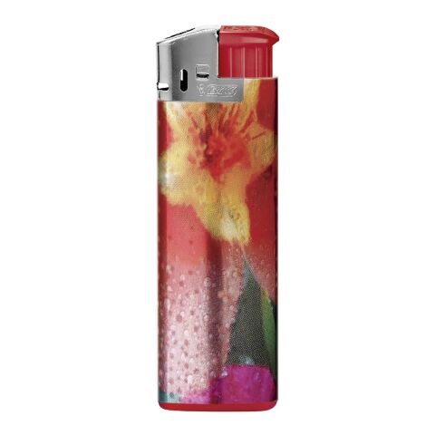 BIC J38 Chrome Hood Lighter clear red-clear red-clear red-chrome | No Branding | not available | not available