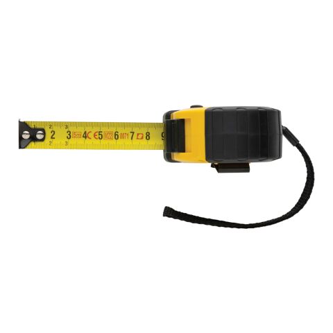 5M/19 mm measuring tape with stop button, RCS-recycled plastic yellow-black | No Branding | not available | not available
