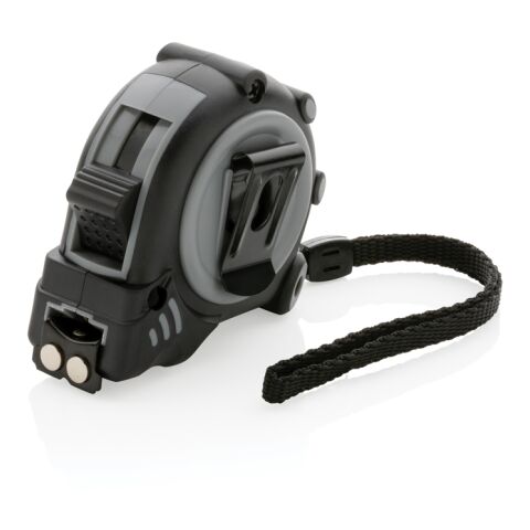 Grip 3M/16mm measuring tape, RCS recycled plastic grey-black | No Branding | not available | not available