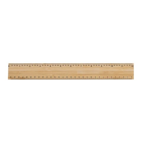 Timberson extra thick 30cm double sided bamboo ruler brown | No Branding | not available | not available