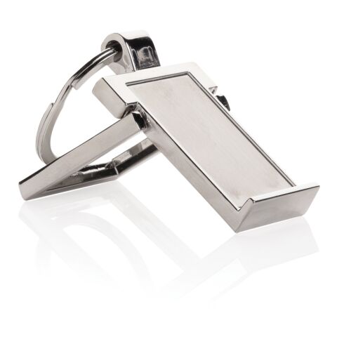 RSC recycled zinc alloy phone stand keychain silver | No Branding | not available | not available
