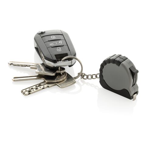 MeasureMate RCS reycled ABS 1 meter tape keychain grey | No Branding | not available | not available