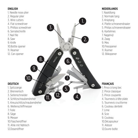 Solid multitool black | No Branding | not available | not available