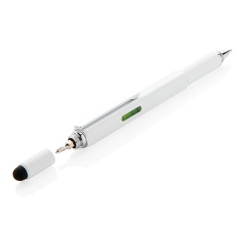 5-in-1 aluminium toolpen white