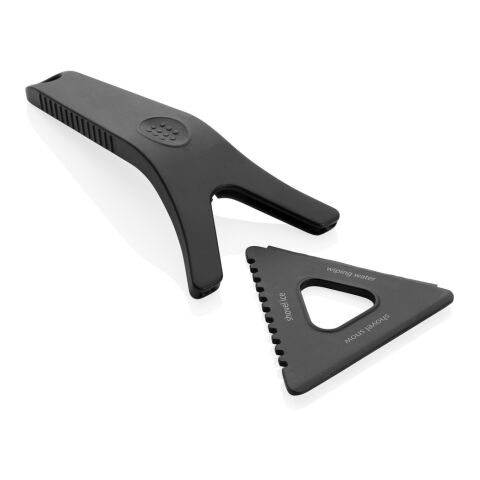 Polard RCS certified recycled plastic 3-in-1 ice scraper black | No Branding | not available | not available