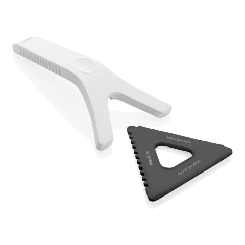 Polard RCS certified recycled plastic 3-in-1 ice scraper white | No Branding | not available | not available