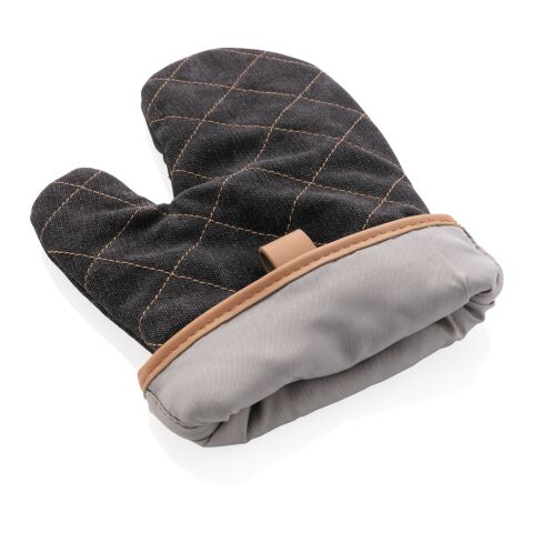 Deluxe canvas oven mitt black | No Branding | not available | not available