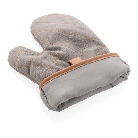 Deluxe canvas oven mitt grey | No Branding | not available | not available