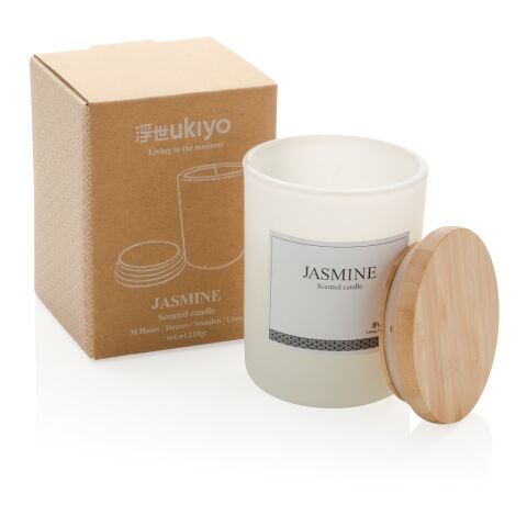 Ukiyo deluxe scented candle with bamboo lid White | No Branding | not available | not available
